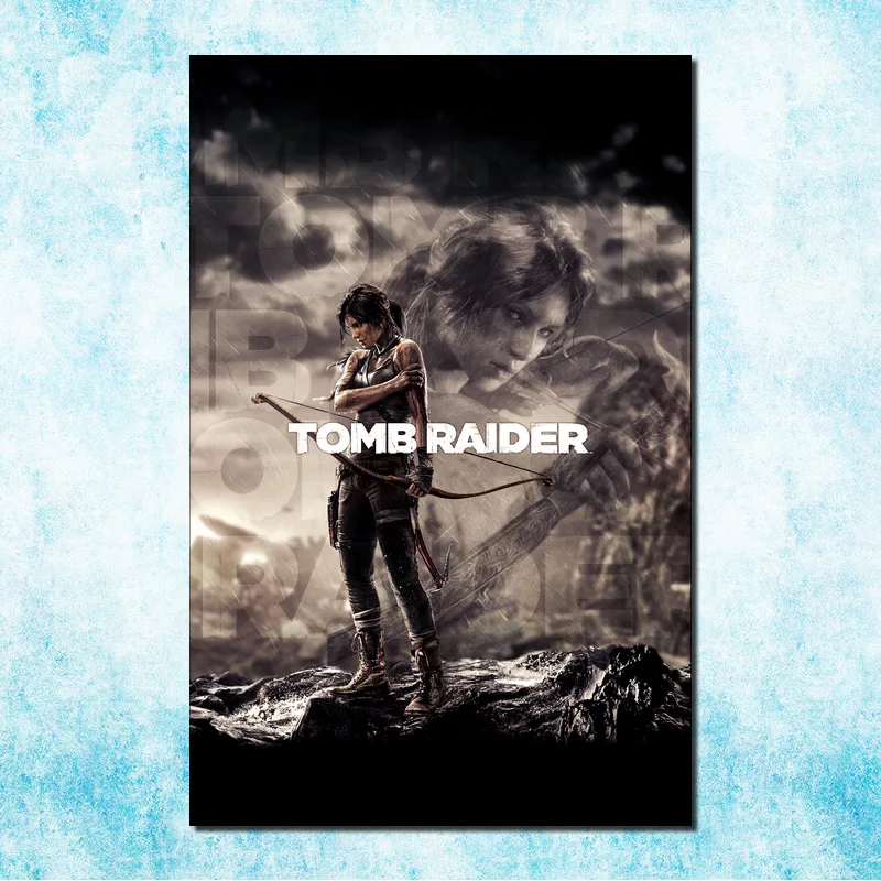 click Tomb Raider Лара Крофт Искусство Шелковый Холст печати плакатов 13x20 24x36 дюймов новая игра стены картину дома номер(больше)-4 - Цвет: click