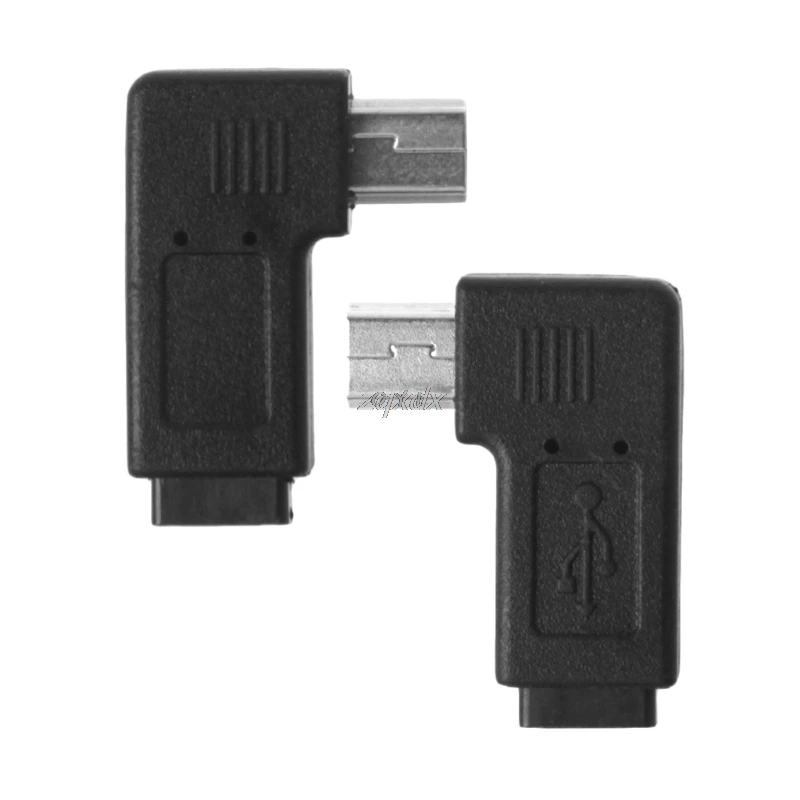 USB Micro 5Pin Female to Mini Male 90 Degree Angle Left / Right Adapter Converter Drop ship | Компьютеры и офис