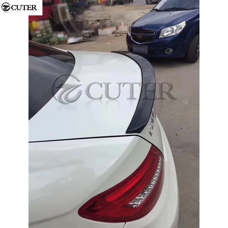 W204 AMG стиль углеродное волокно задние крылья багажник спойлер для Mercedes Benz C200 C300