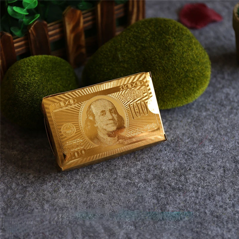 Золотая игральная карта колода волшебный трюк 24K золотой покер пластиковый набор