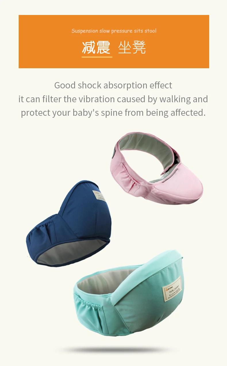 AIEBAO Baby Hipseat Рюкзак Mochila дышащие Эргономичные рюкзаки-кенгуру для тазобедренного сустава Детский костюм на лямках, Обёрточная бумага слинг