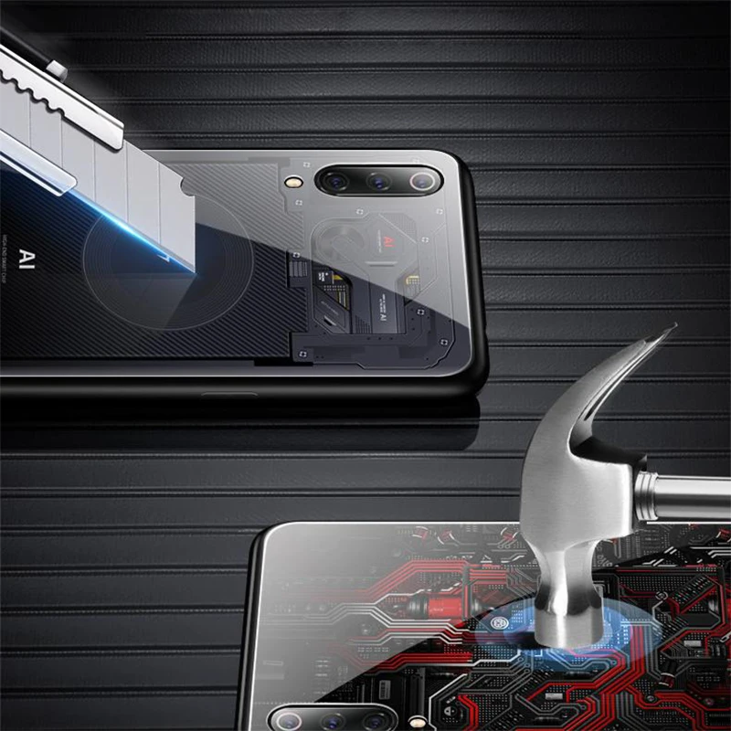 Стеклянный чехол GFAITH для HUAWEI P Smart 2019 Explorer Version окрашенное закаленное стекло