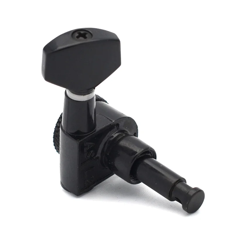 6 шт. закрытые String гитарные Колки Электрогитары тюнеры черный/хром|Детали и