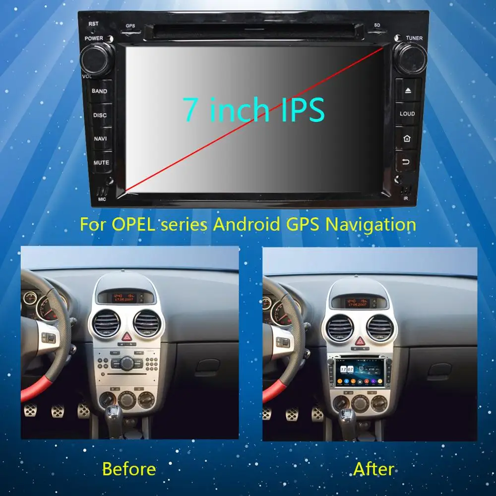Автомобильный DVD-плеер 7 &quotIPS 8 ядер 4 Гб ОЗУ + 64 ПЗУ Android 9 0 для Opel Astra Antara Vectra Corsa Zafira