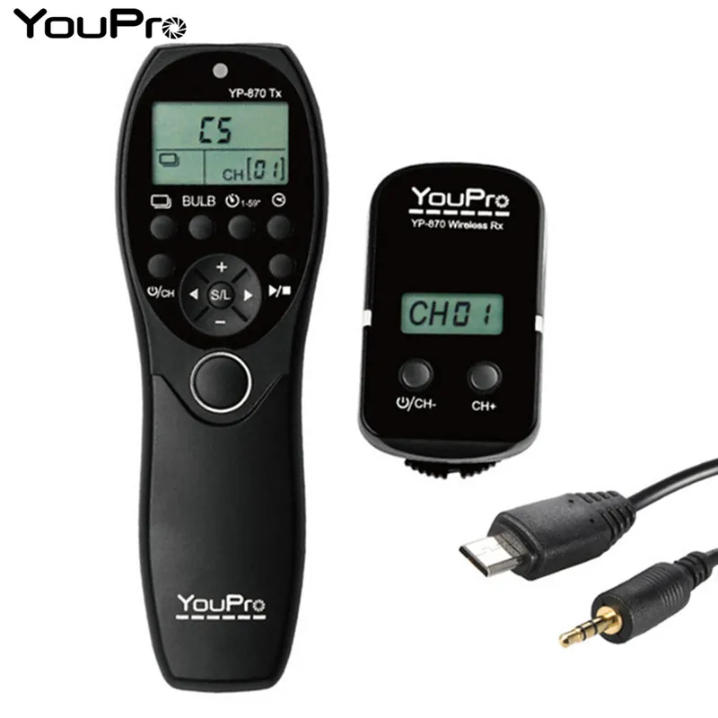 YouPro YP 870 II S2 2 4G беспроводной пульт дистанционного управления ЖК Таймер спуска