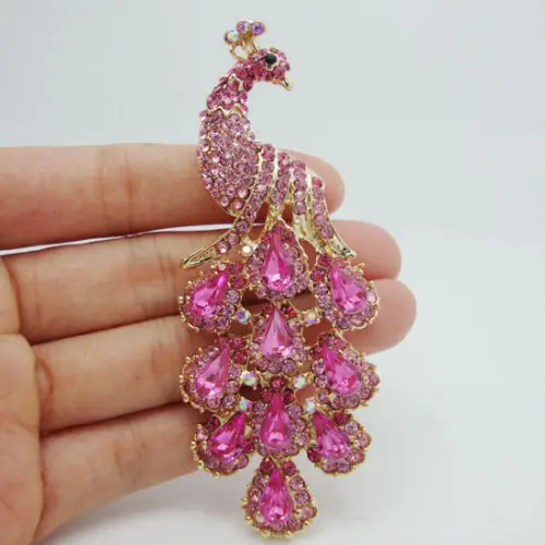 Брошь в виде птицы с кристаллами | Украшения и аксессуары