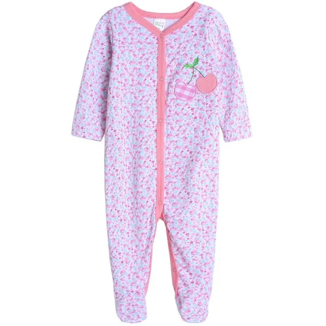 Детские пижамы; детские комбинезоны; Одежда для новорожденных; roupa infantil; хлопковый костюм с длинными рукавами; Осенние Комбинезоны для маленьких мальчиков и девочек - Цвет: baby girl 1028