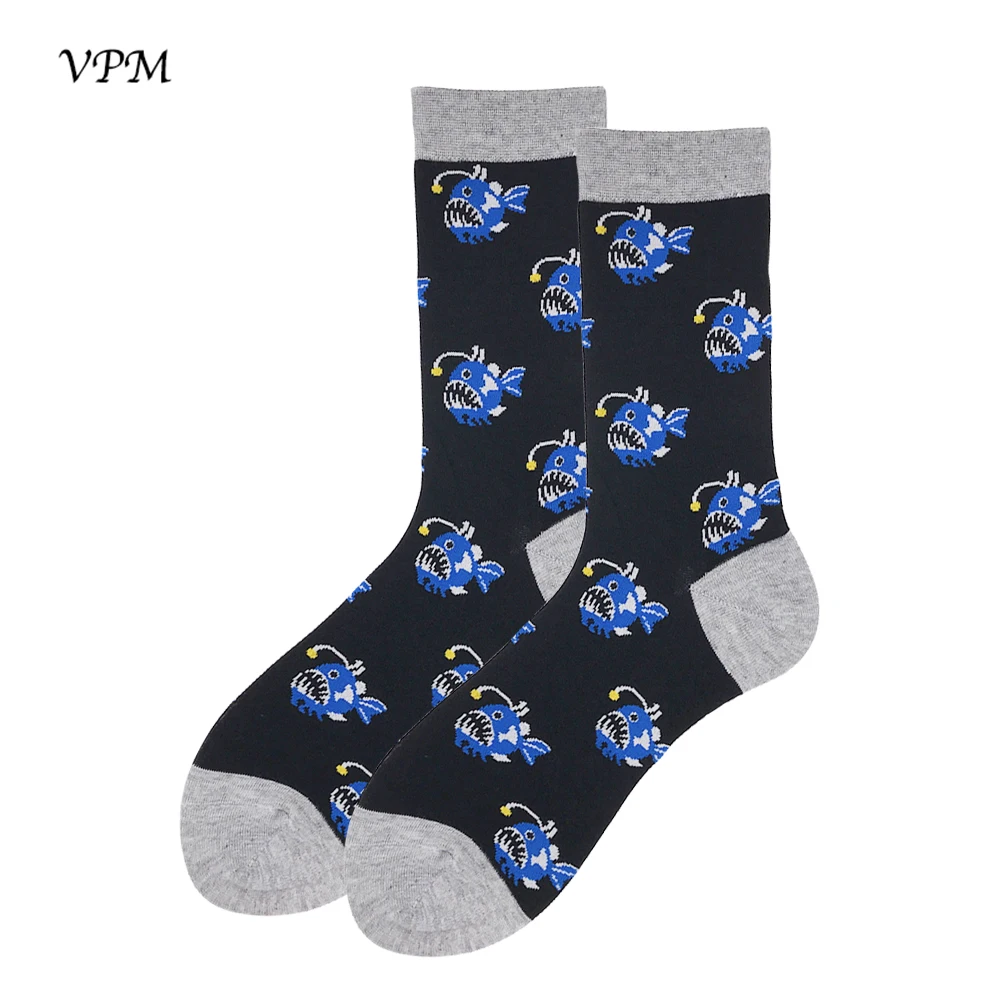 A62 VPM, новинка, 85% хлопок, мужские гольфы, Забавный Harajuku, крутой динозавр, паук-Скорпион, Акула, хип-хоп, новинка, счастливые Свадебные носки, подарок - Цвет: A62