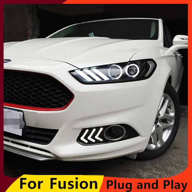 KOWELL автомобильный Стайлинг для Mondeo фары 2013 Fusion светодиодный фонарь DRL Bi Xenon объектив Высокий Низкий луч парковка