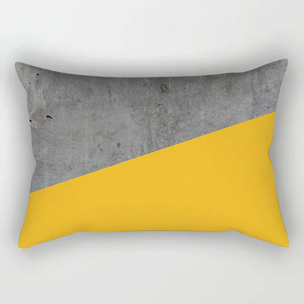 U Желтый серый Мрамор геометрический Чехлы Home Decor бархатное покрытие для подушки 30x50 см Декоративные наволочки для подушки Винтаж Pillowsham - Цвет: U