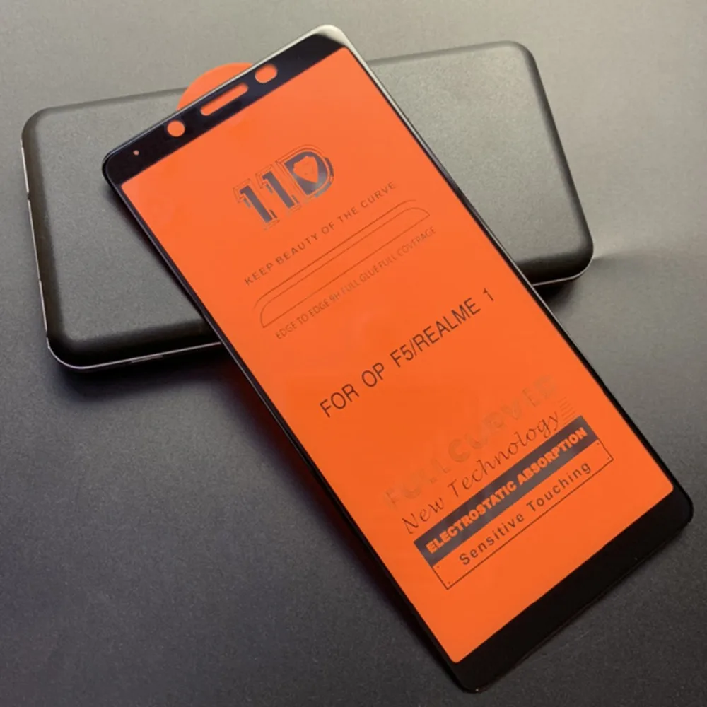 11D 9 H полное покрытие защитный закаленное Стекло для OPPO F5 F7 F9 A3 A7 A5 настоящий я 1 2
