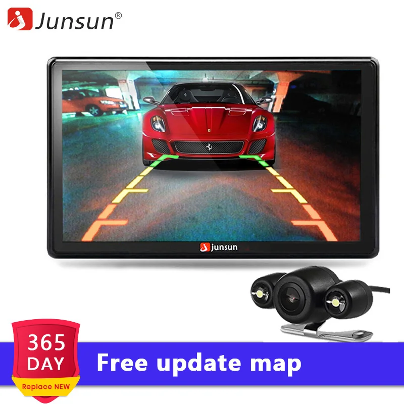 Новый 7 дюймов hd gps навигации емкостный экран Bluetooth заднего вида FM 8 ГБ / 800 мГц