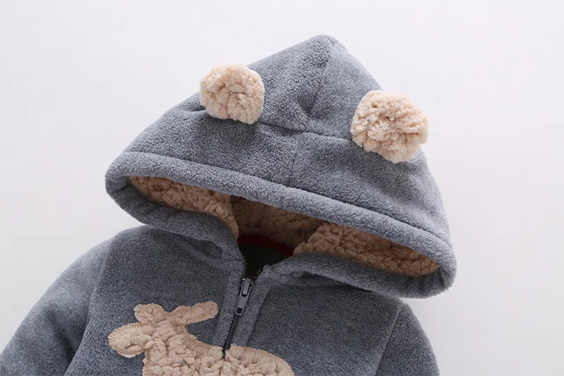 Carter/одежда для малышей милый флисовый комбинезон с капюшоном и ушками