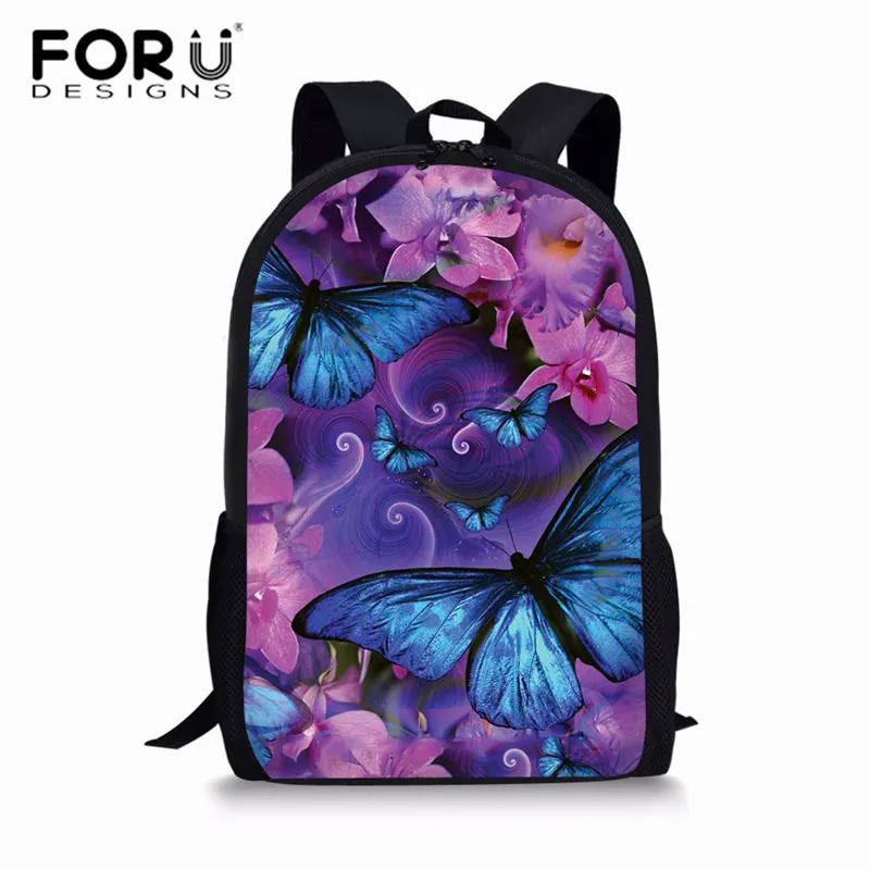 L5146C FORUDESIGNS/3 шт./компл. красивая бабочка школьные комплекты с сумкой школьная сумка для подростка Девушки Дети школьный детский рюкзак - Цвет: L5146C