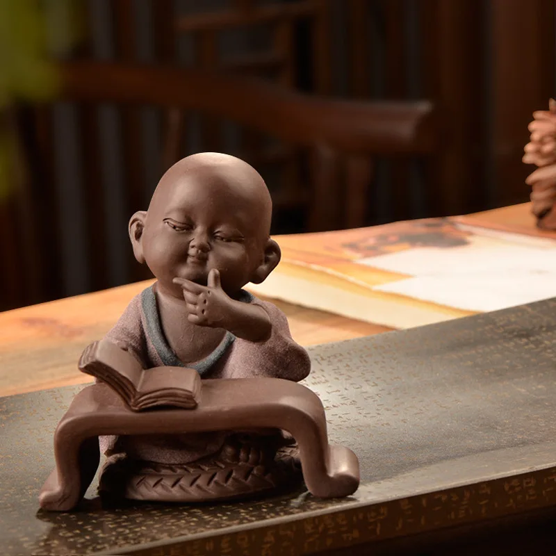 Статуя Будды тибетская Статуэтка монаха керамический фарфоровый чай домашний