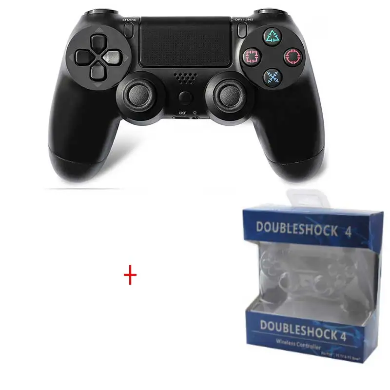 Беспроводной джойстик для SONY PS4 контроллер для PS4 Геймпад для Play Station 4 консоль r для Dualshock4 - Цвет: Черный