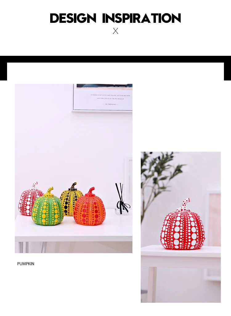 Yayoi Kusama Тыква японского художника Современная Скульптура в горошек искусство домашний интерьер украшения офисное искусство Свадьба Рождество