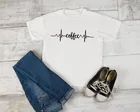 Кофейная футболка с надписью Tumblr, кофейный подарок для влюбленных, кофейный Топ для сердцебиения, женские топы, модная одежда, графические наряды, футболки со слоганом