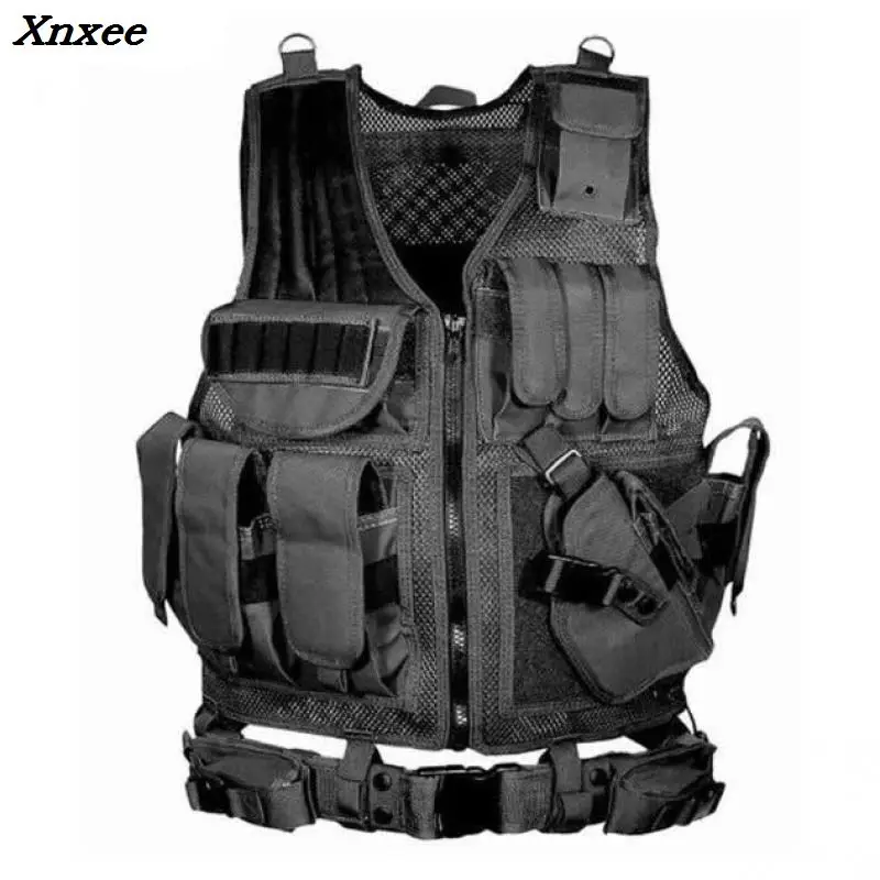Xnxee Unloading Tactical Men Combat Vest Army Military Fans Camouflage Body Cs Jungle Equipment |