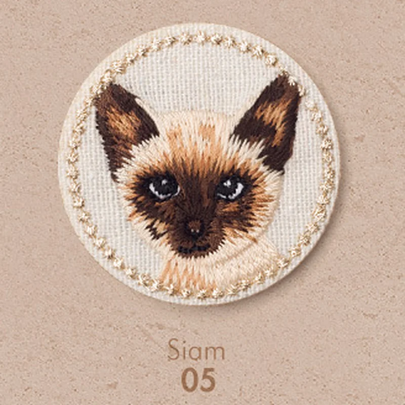 Cartoon Cat/Dog Embroidery Patches Animal Iron on Clothes DIY Badges Patch Appliques Stripes Stickers Sewing Accessory | Дом и сад