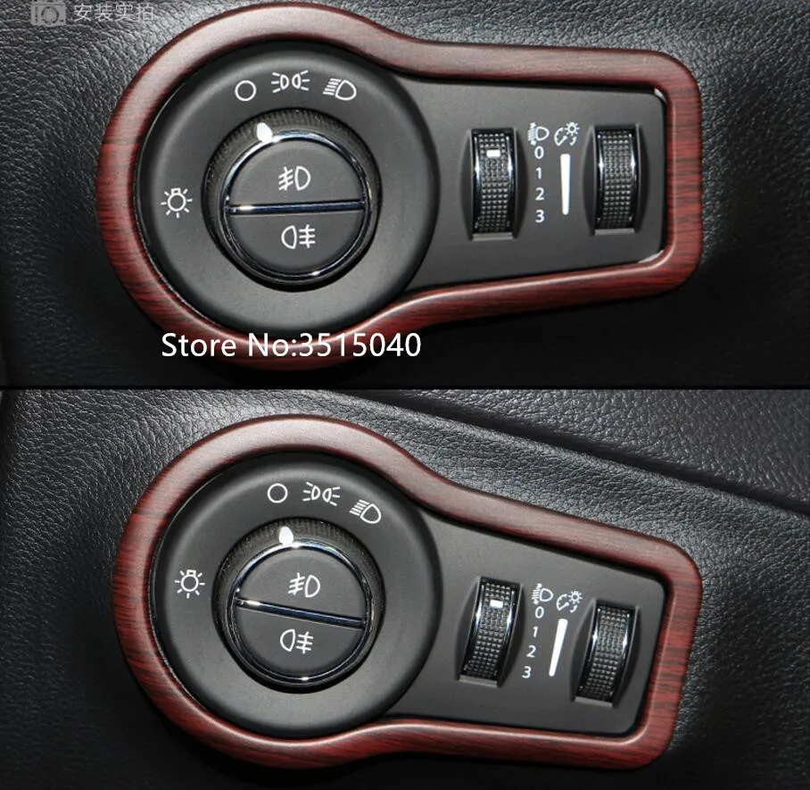 Для Jeep Compass 2017 1 шт. Фирменная Новинка дерево ABS Chrome Frame регулировка фар крышка