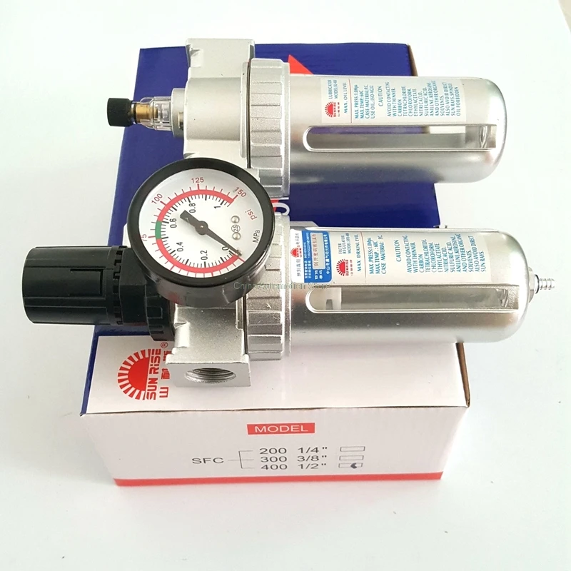 1/4'' Air Compressor Oil Lubricator Moisture Water Trap Filter Regulator With Mount | Pneumatic Parts