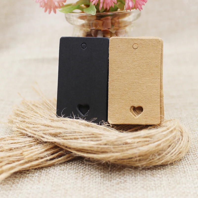 Черная/крафт-бумага 5*3 см Пустая карточка ручная нарисованная этикетка в подарок