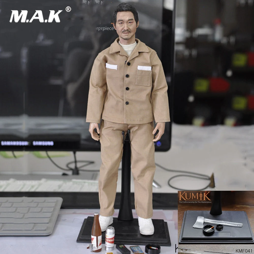 Для коллекции на заказ KUMIK KMF040 масштаб 1/6 азиатская Мужская голова тело одежда