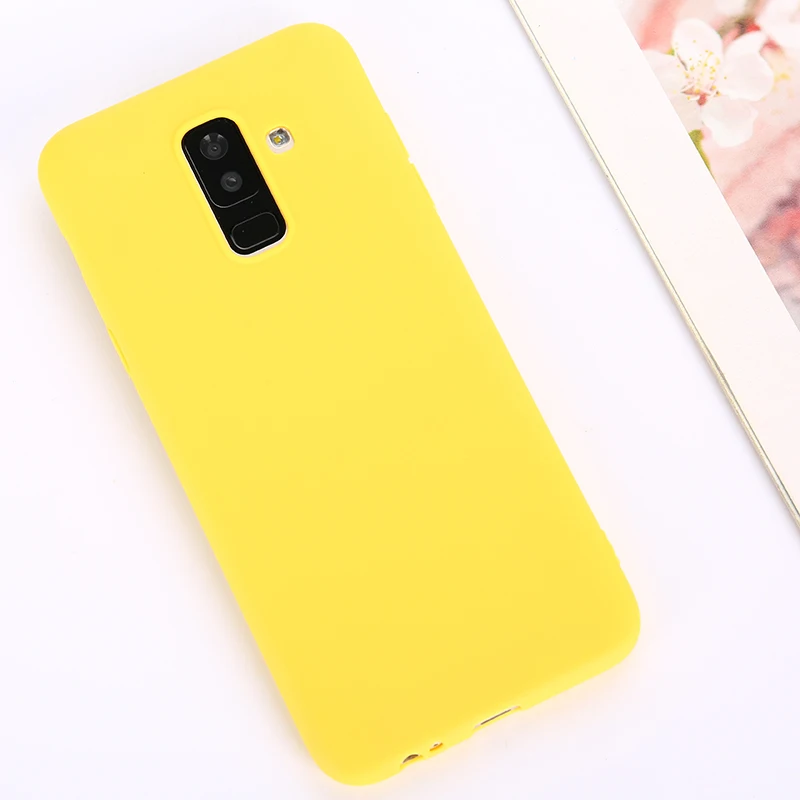 Ультра-тонкий силикон Конфета Цвет чехол для samsung Galaxy J4 J6 A8 A6 S8 S9 плюс S6 S7 край J1 J3 J5 J7 A5 A7 Prime