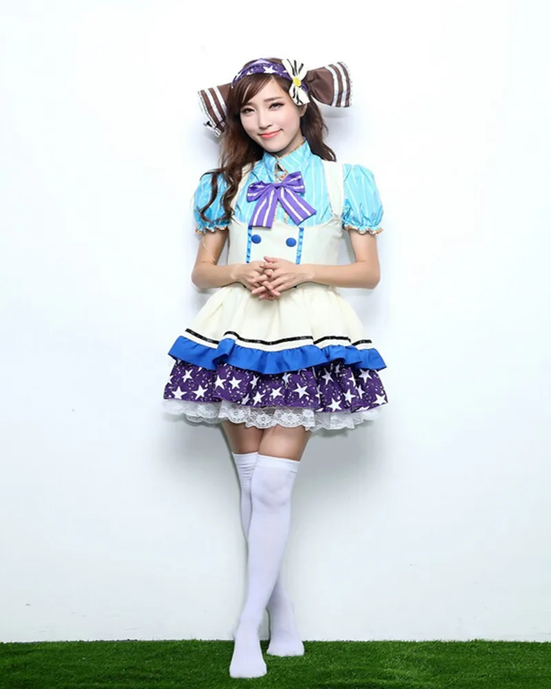 Новый стиль аниме Love Live костюмы фантазия Хэллоуин принцесса юбка Maid Life Tojo косплей