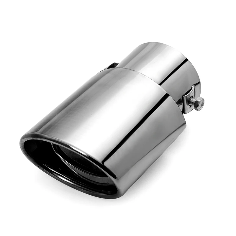 

Universal 63mm Car Exhaust Pipe Modified Stainless Steel Round Tail Tubes Muffler System Chrome For 1.8-2.2T