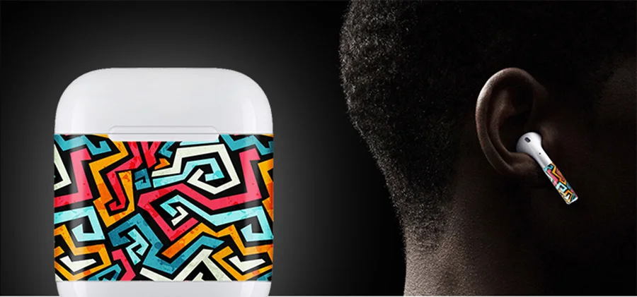 Набор аксессуаров для Apple AirPods Защитная Наклейка для кожи и анти-потерянный ремешок и ушной крючок для Airpods Bluetooth беспроводной наушник