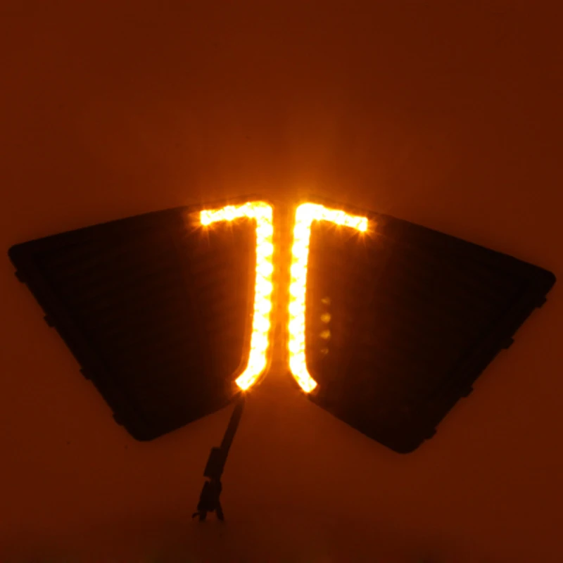 

SUNKIA Car Styling LED DRL Daytime Running Light Fog Lamp Specific for Hyundai IX25 Creta 2015 with Yellow Turn Signal Function