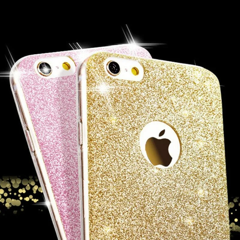 Ультратонкий Блестящий блестящий чехол для iPhone XR XS Max X 5 5S SE мягкий прозрачный ТПУ