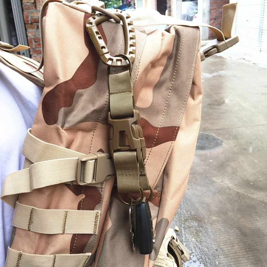 

YINGTOUMAN Outdoor Quickdraw Backpack Hang Buckle EDC Multi Tools Multi-function Survive With Three-ring Buckle