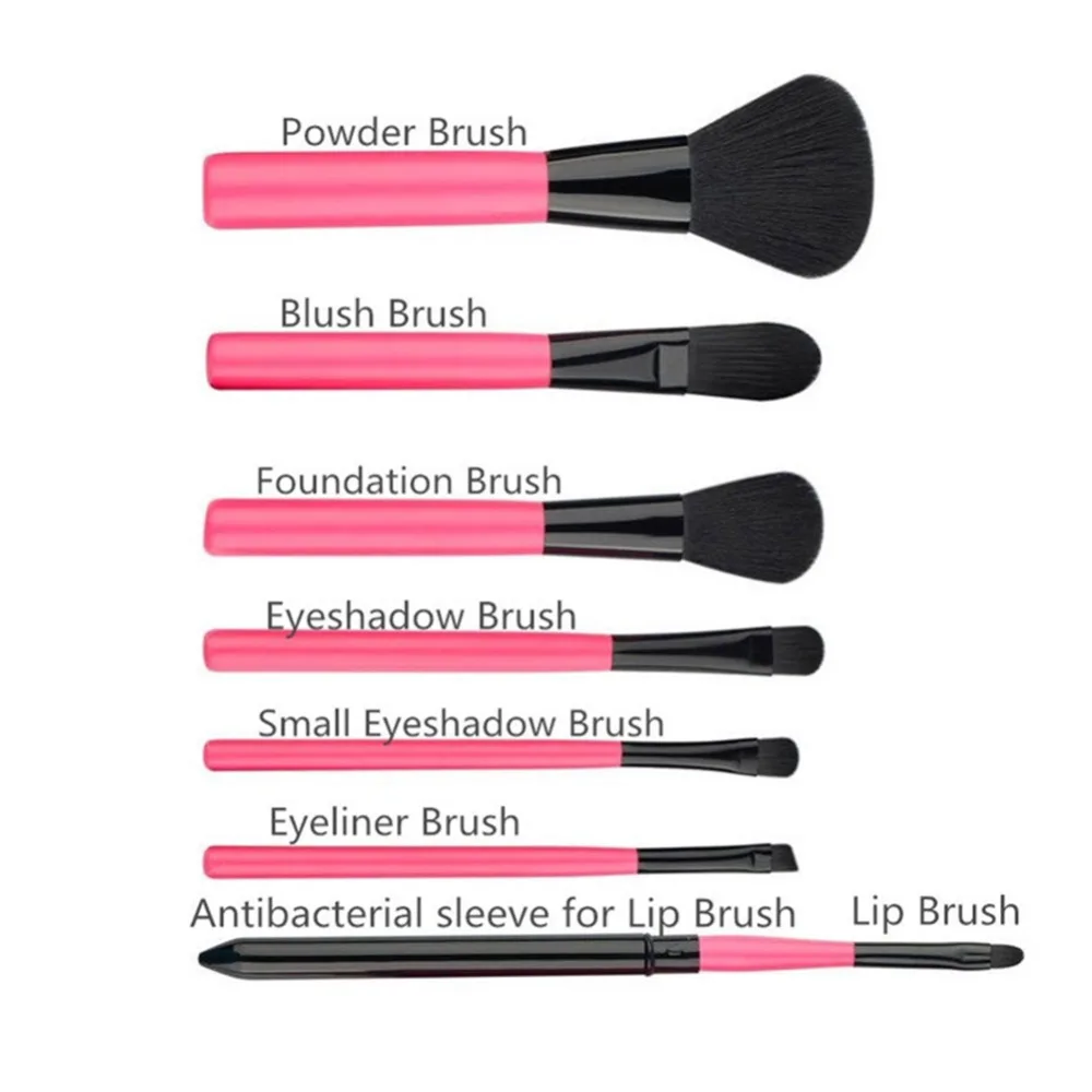 7 шт. Профессиональный набор кистей для макияжа тональный крем пудра тени век