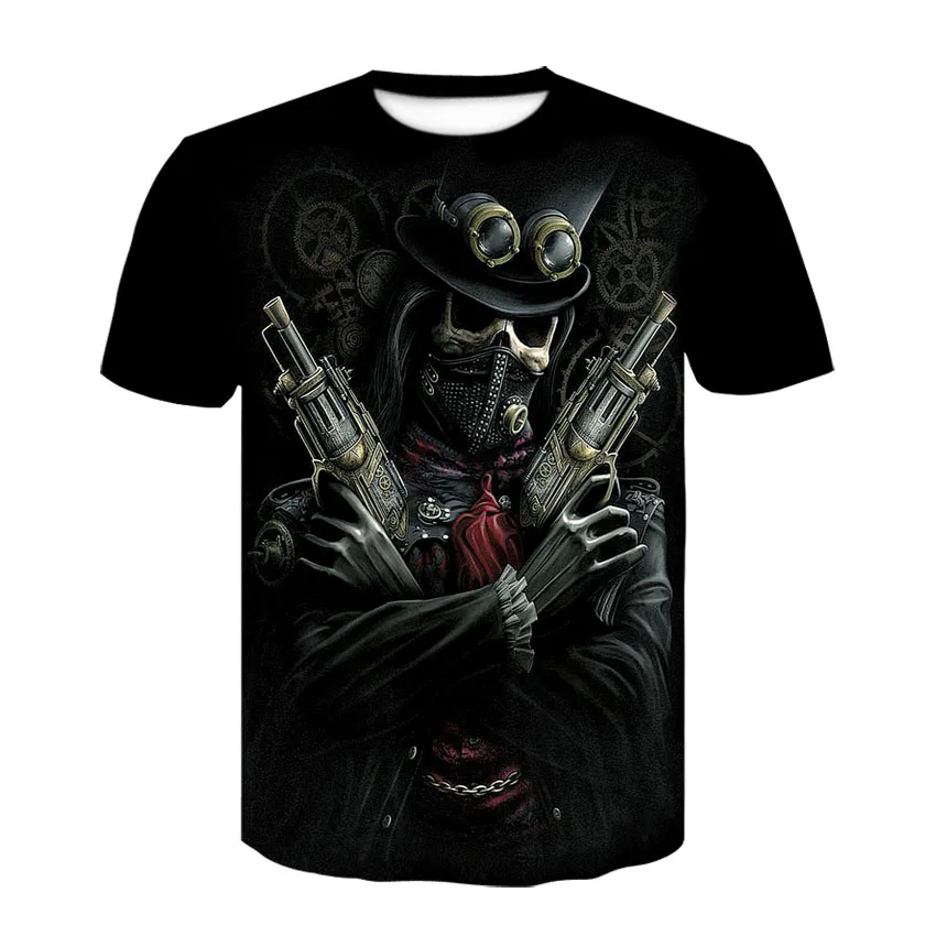 

2019New Design t shirt men/women heavy metal grim Reaper Skull 3D printed t-shirts casual Harajuku style tshirt streetwear tops