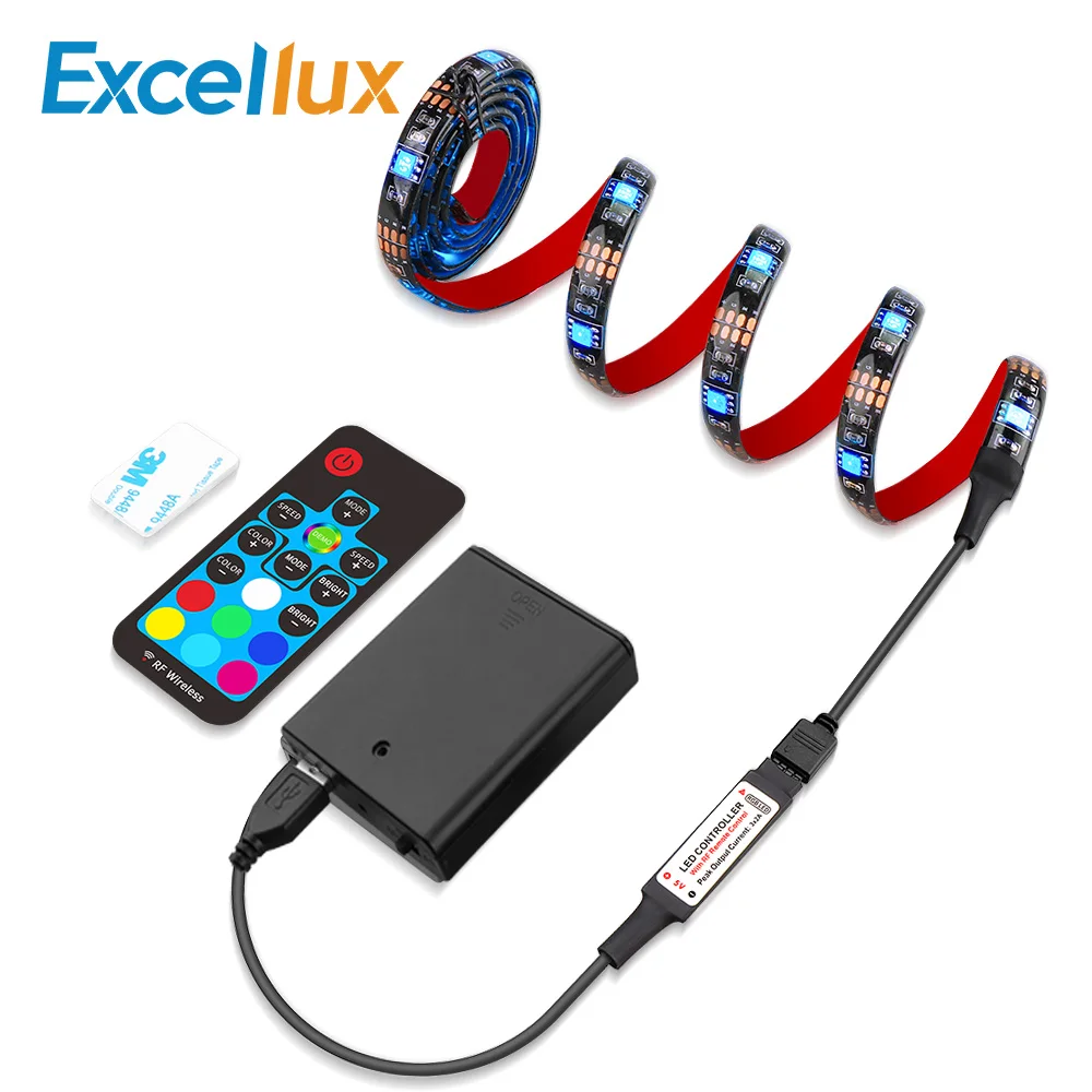 Светодиодная лента RGB с питанием от аккумулятора 5050 Bluetooth полоса управления
