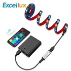 Светодиодная лента RGB с питанием от аккумулятора 5050 Bluetooth полоса управления приложением17 клавиш USB Светодиодная лента Диодная лента для Bycicle, скейтборд