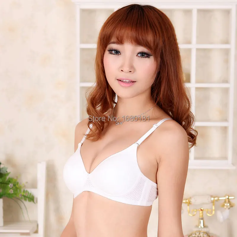 Дышащий Удобный однотонный бюстгальтер на пуговицах без косточек для молодых