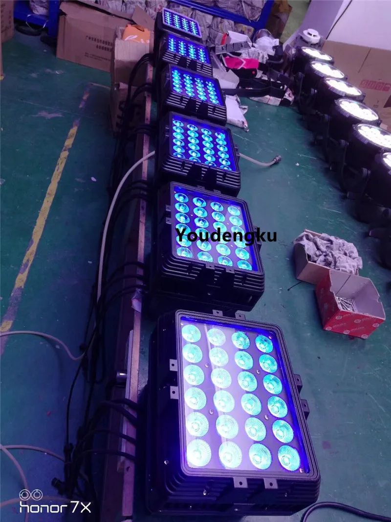 10 шт. Профессиональное светодиодное освещение для мытья стен 24x15 Вт rgbaw 5in1dmx512