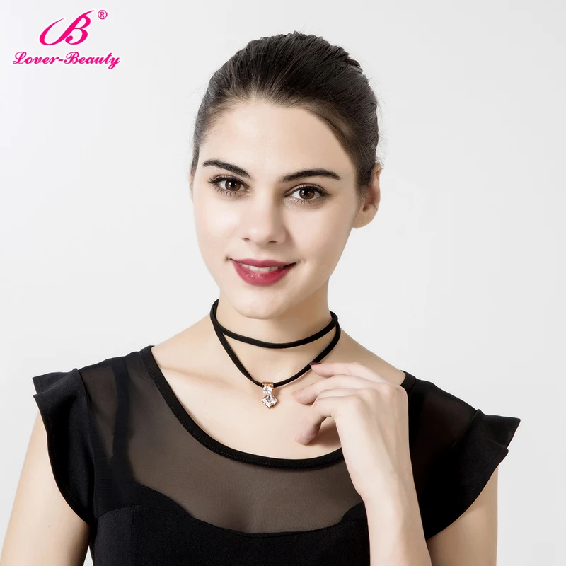 Lover Beauty Double Layer Black Leather Choker Necklace the Wild Hunt Game Cosplay Jewelry Hollow Bead Pendant Wholesale-F | Украшения и