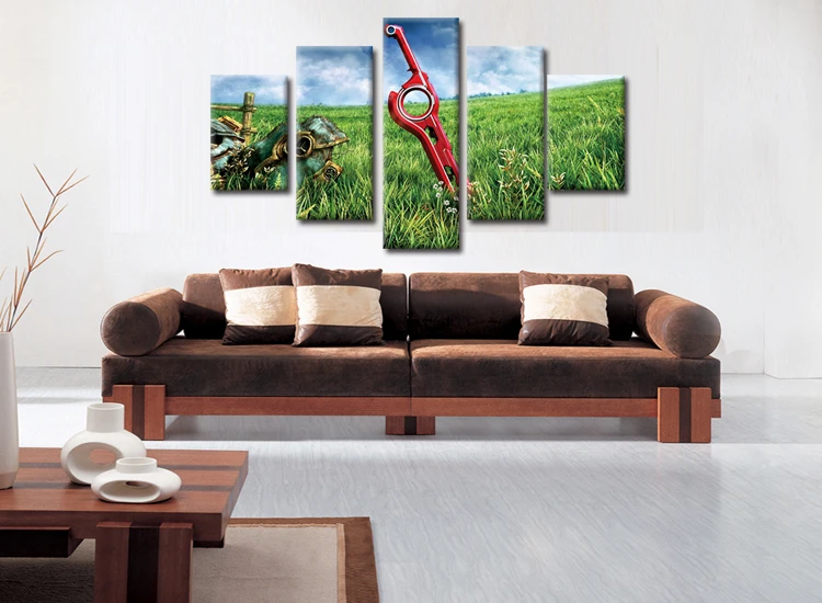 5 шт. Настенная картина Зеленая трава | Дом и сад