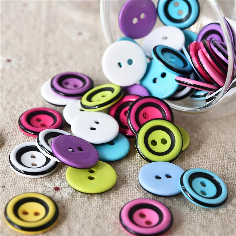 100 шт. круглые полимерные пуговицы для шитья с 2 отверстиями 15 мм|accessories glasses|accessories