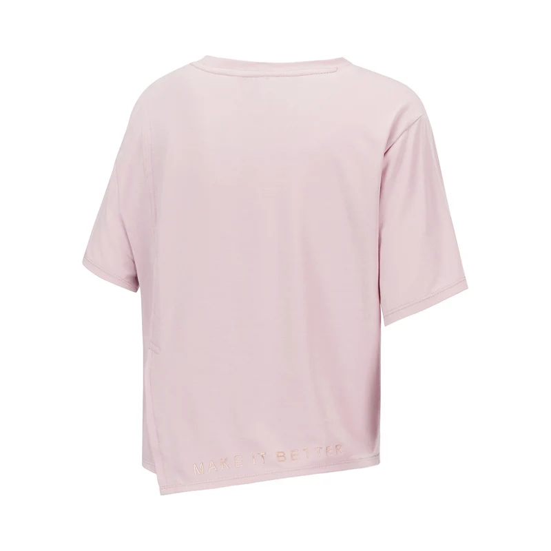 Li Ning женские футболки для тренировок дышащие 89% полиэстер 11% спандекс с