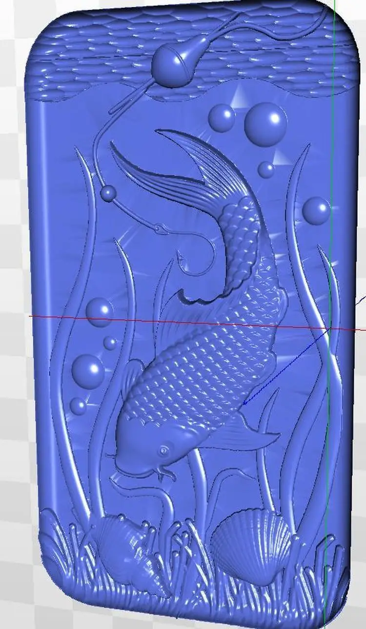 

Panno_fish_1 для ЧПУ в формате STL, 3d модель, рельеф