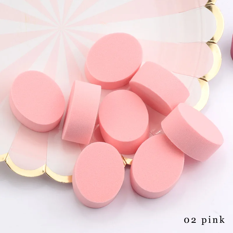 pink Овальная губка для макияжа, основа для макияжа, губка для макияжа, пудра, гладкая косметическая губка для макияжа, инструменты для красоты, подарки - Цвет: pink