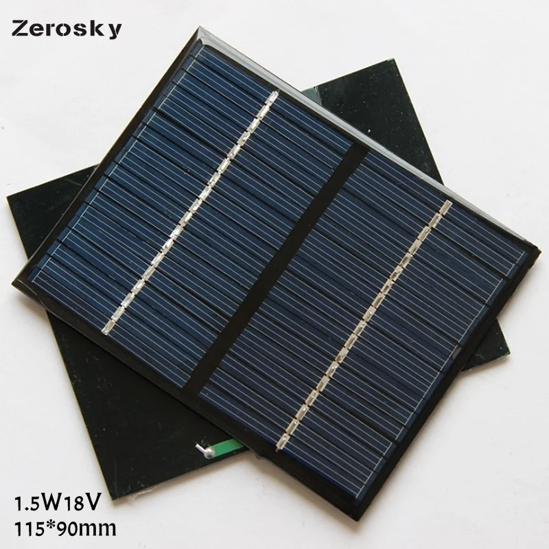 Zerosky 18 в 1 5 Вт миниатюрная поликристаллическая солнечная панель солнечные