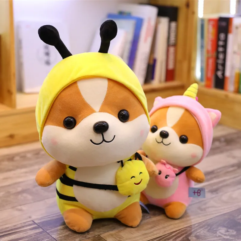 Kawaii Белка Плюшевые игрушки Мягкая белка животное кукла косплей пчела динозавр
