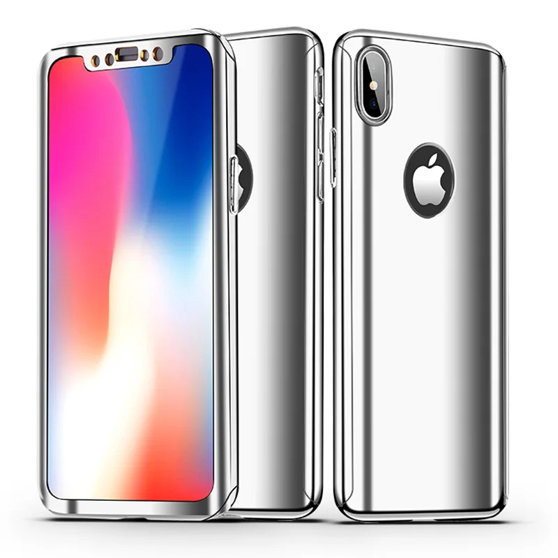 Защитный роскошный зеркальный чехол для iPhone 6 6s Plus 7 7plus 8 8Plus с твердым покрытием из